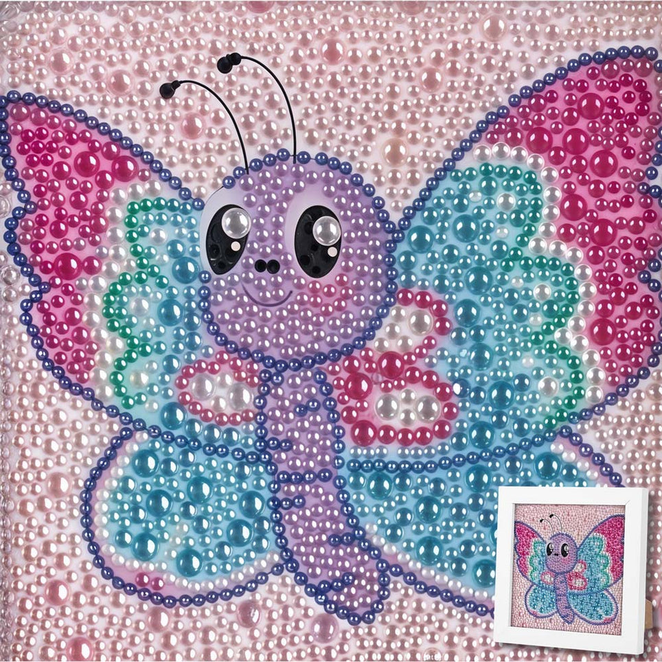 5D Diamond Painting Schmetterling Lumi mit Strasssteinchen, Unique-Diamond
