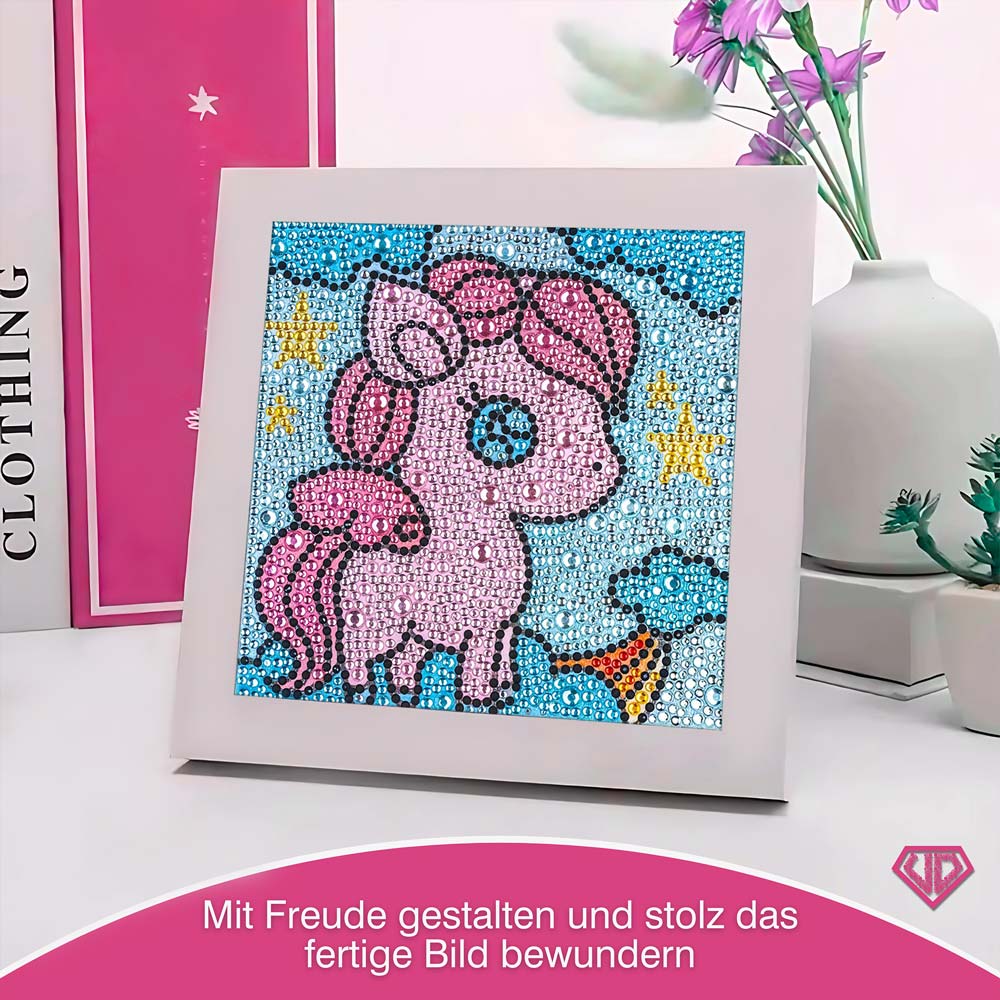 5D Diamond Painting Sternenschweif-Einhorn mit Strasssteinchen, Unique-Diamond