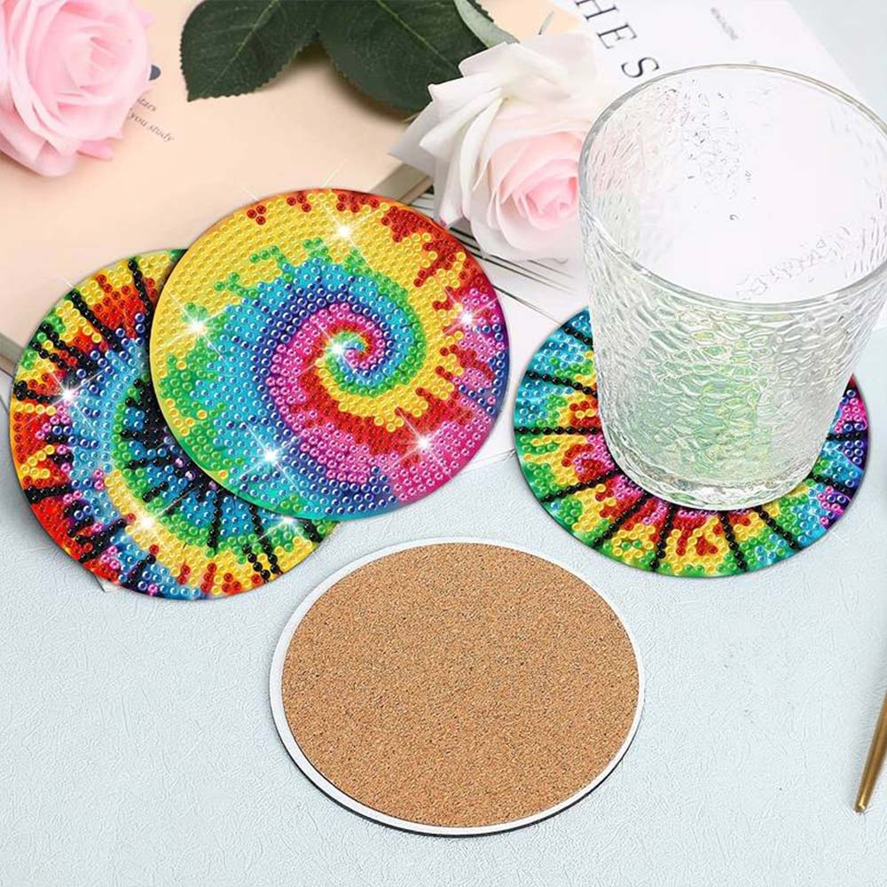 5D Diamond Painting Untersetzer Spirale, Unique-Diamond