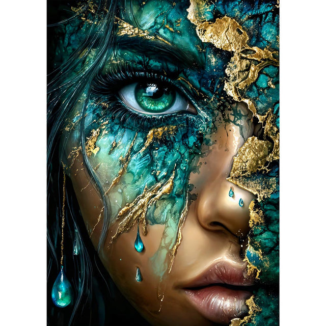 5D Diamond Painting – Emerald Tears of Eternity, Unique-Diamond