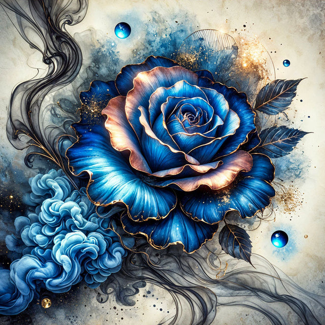 5D Diamond Painting – Mitternachtsrose der Stille Unique-Diamond