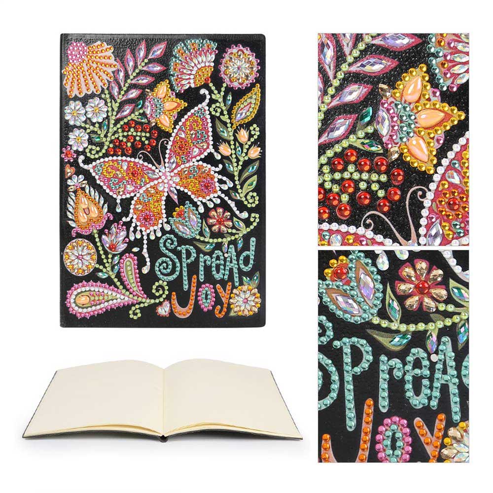 Diamond Painting Notizbuch Spread Joy, Unique-Diamond