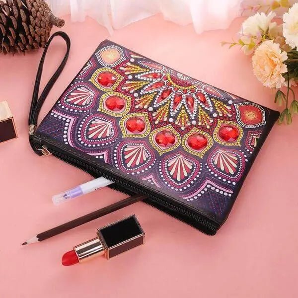 Diamond Painting Handgelenktasche roter Pfau - Unique-Diamond