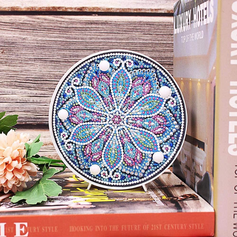 Diamond Painting LED Lampe Mandala Blume - Unique-Diamond