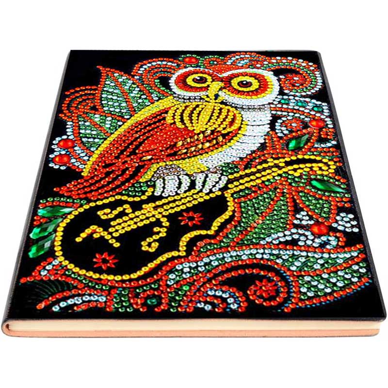 Diamond Painting Notizbuch Eule mit Violine - Unique-Diamond