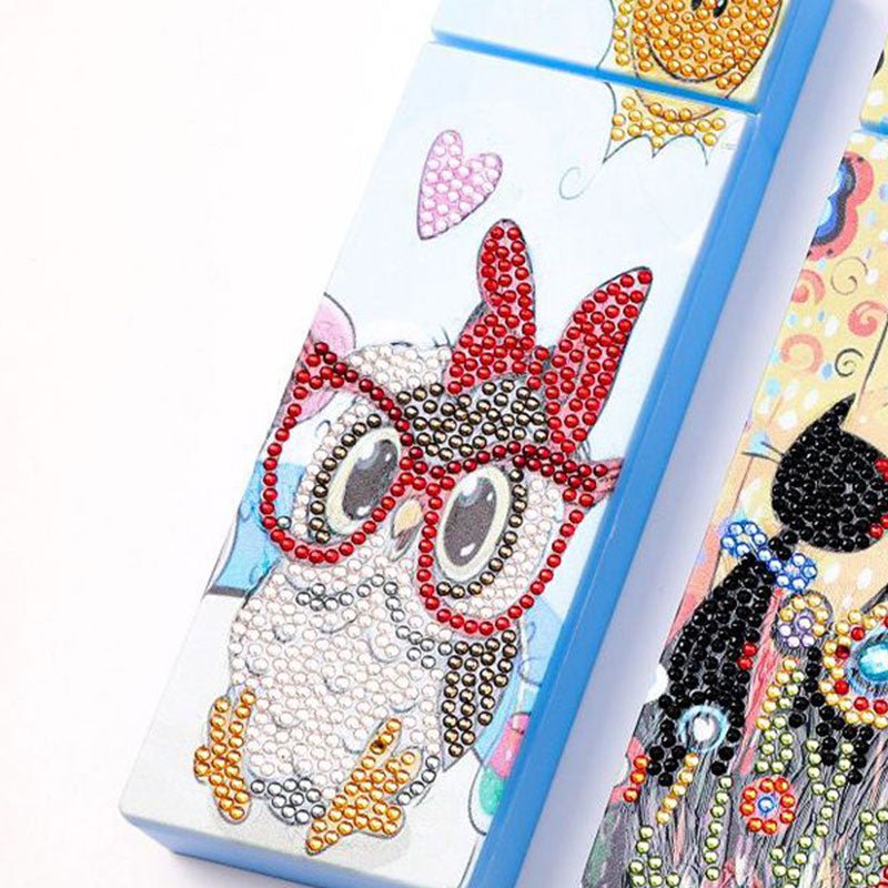 Diamond Painting Stiftebox Eule - Unique-Diamond