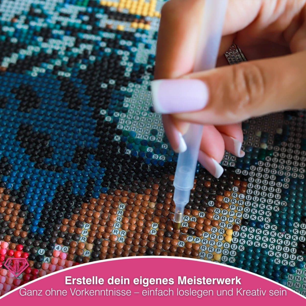 5D Diamond Painting – Seidenmohn im Farbnebel Unique-Diamond