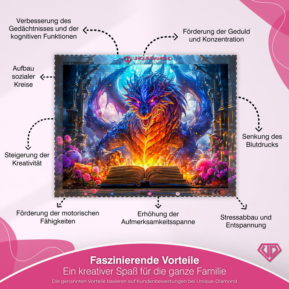 5D Diamond Painting – Drache Unique-Diamond