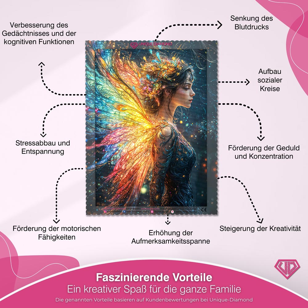 5D Diamond Painting – Leuchtende Elfenpracht Unique-Diamond