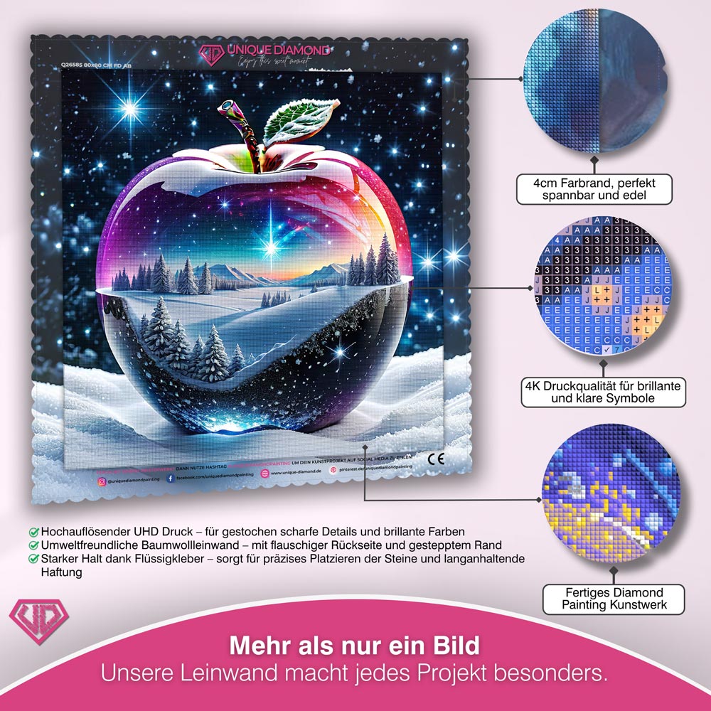 5D Diamond Painting – Magic Crystal Apple Unique-Diamond