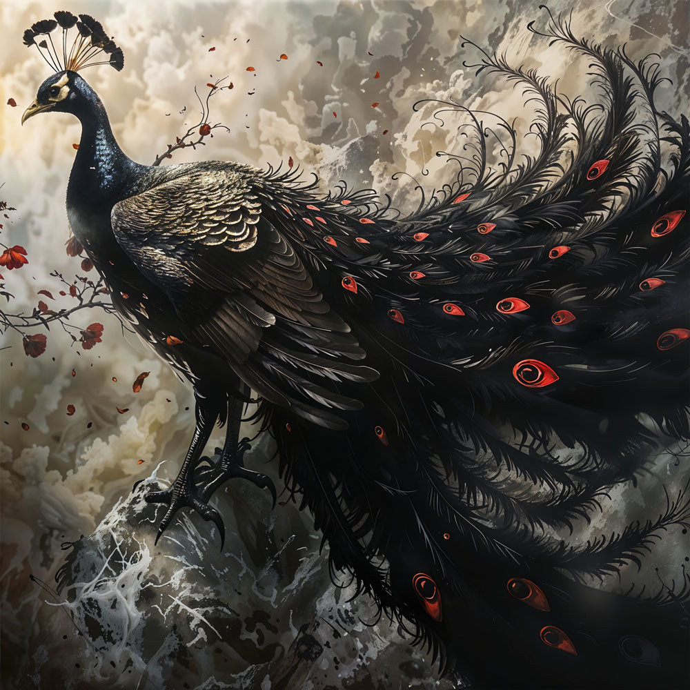 5D Diamond Painting – Mystical Peacock Unique-Diamond