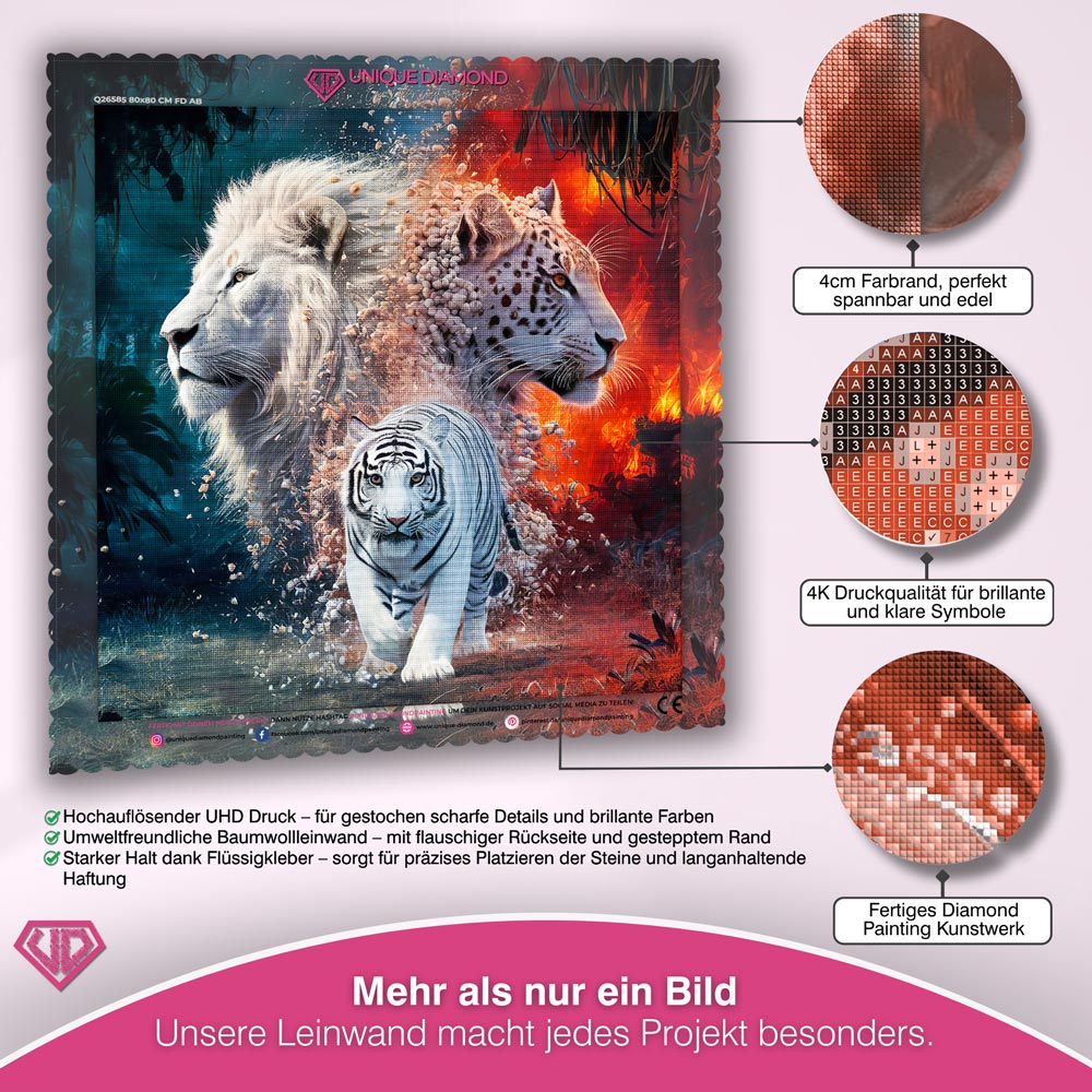 5D Diamond Painting – Raubkatzen Unique-Diamond
