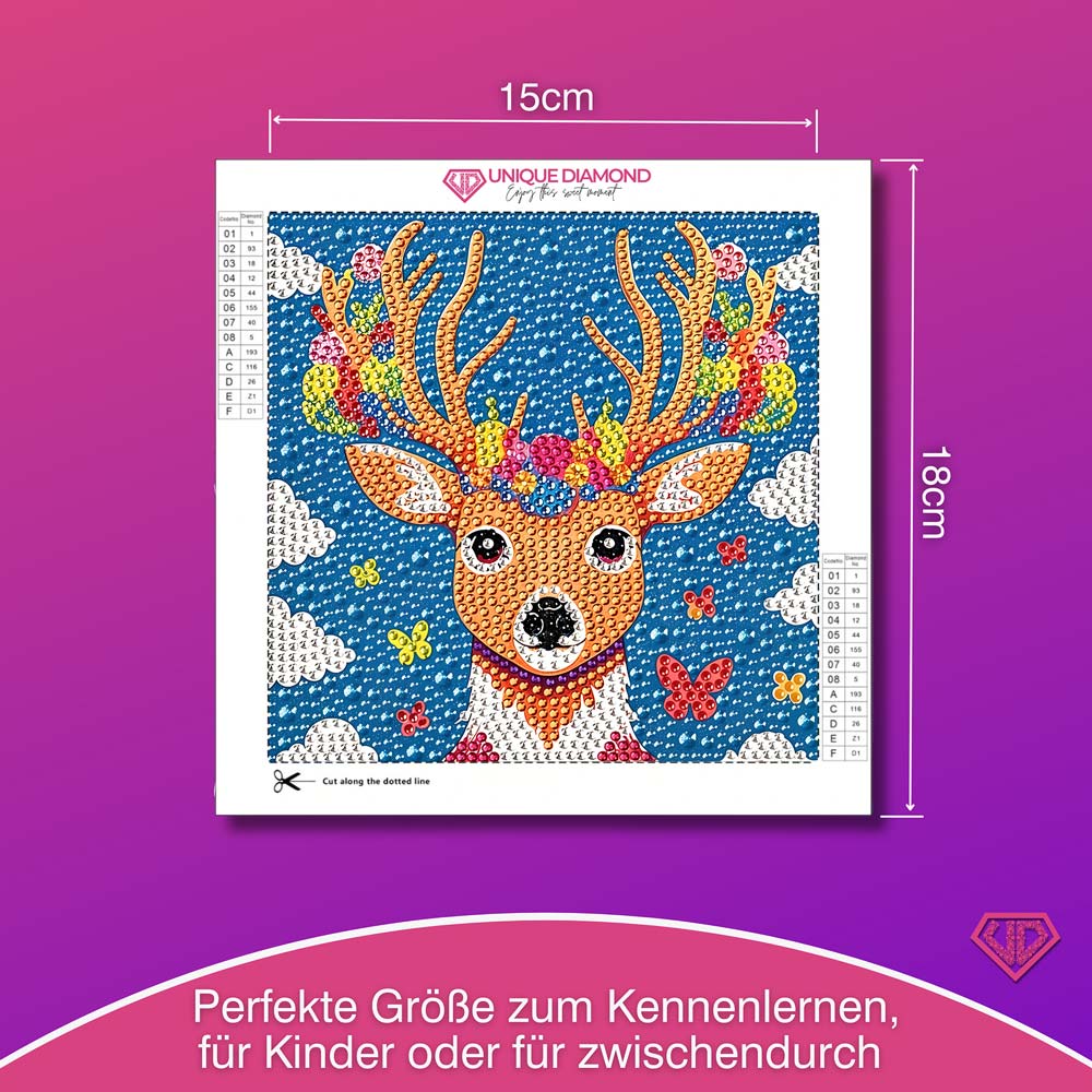5D Diamond Painting Blütenkönig des Waldes mit Strasssteinchen