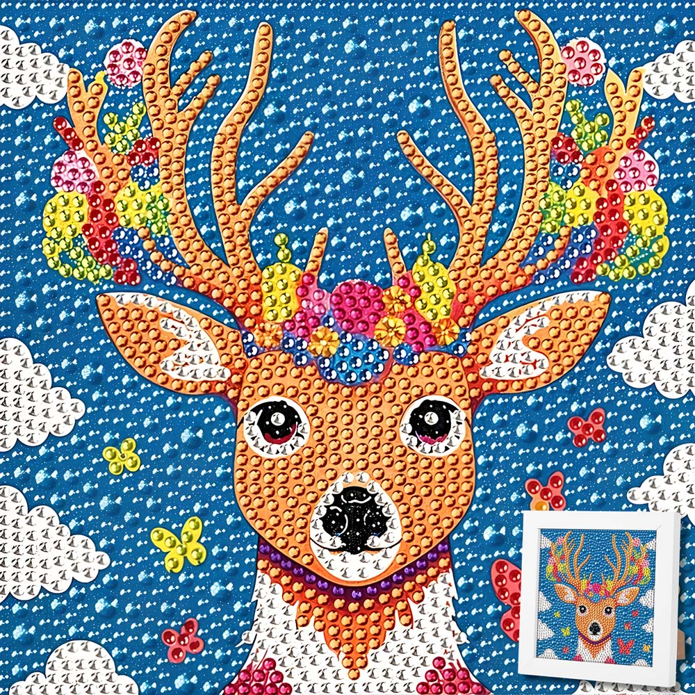 5D Diamond Painting Blütenkönig des Waldes mit Strasssteinchen, Unique-Diamond