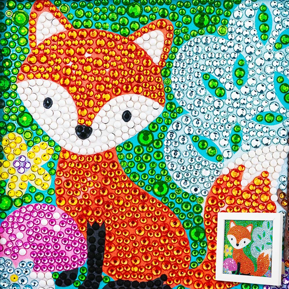 5D Diamond Painting Finn der Waldfuchs mit Strasssteinchen, Unique-Diamond