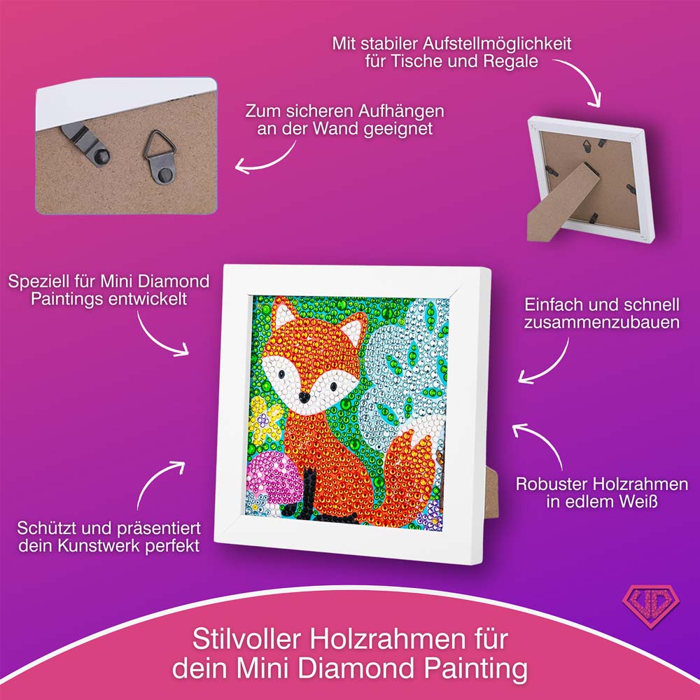 5D Diamond Painting Finn der Waldfuchs mit Strasssteinchen, Unique-Diamond