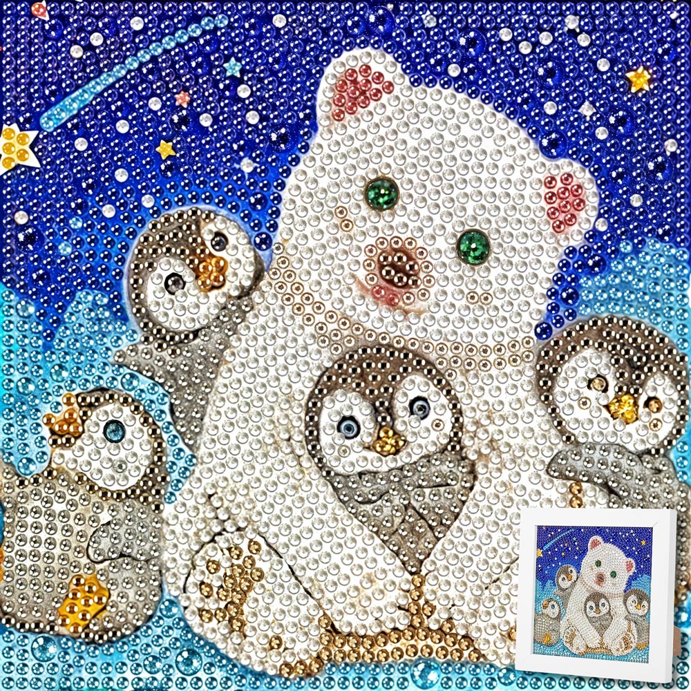 5D Diamond Painting Freunde im Sternenlicht mit Strasssteine, Unique-Diamond