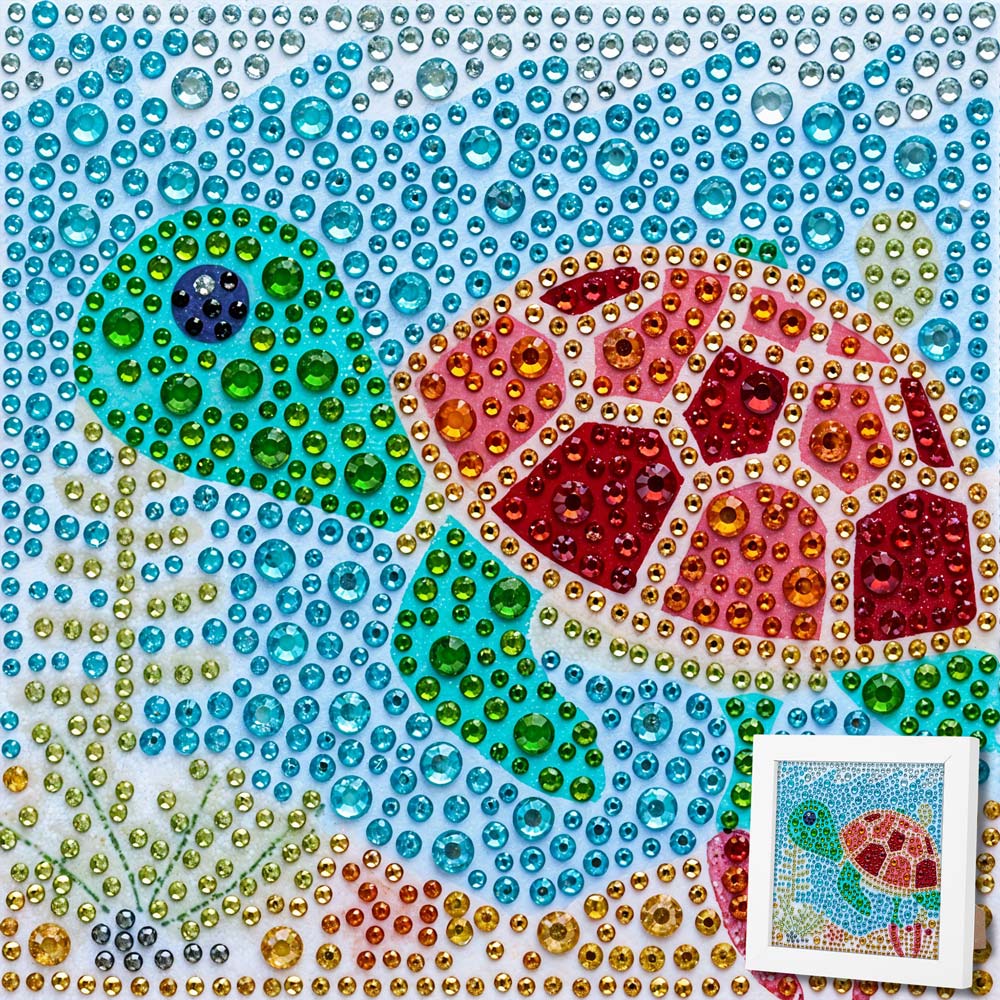 5D Diamond Painting Korallia die Meerschildkröte mit Strasssteinchen, Unique-Diamond