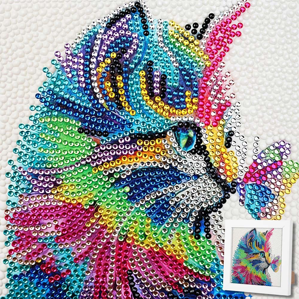 5D Diamond Painting Regenbogenblick der Stille mit Strasssteine, Unique-Diamond