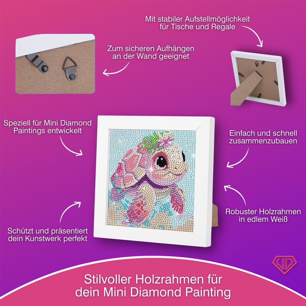 5D Diamond Painting Schildkröte mit Strasssteinchen, Unique-Diamond