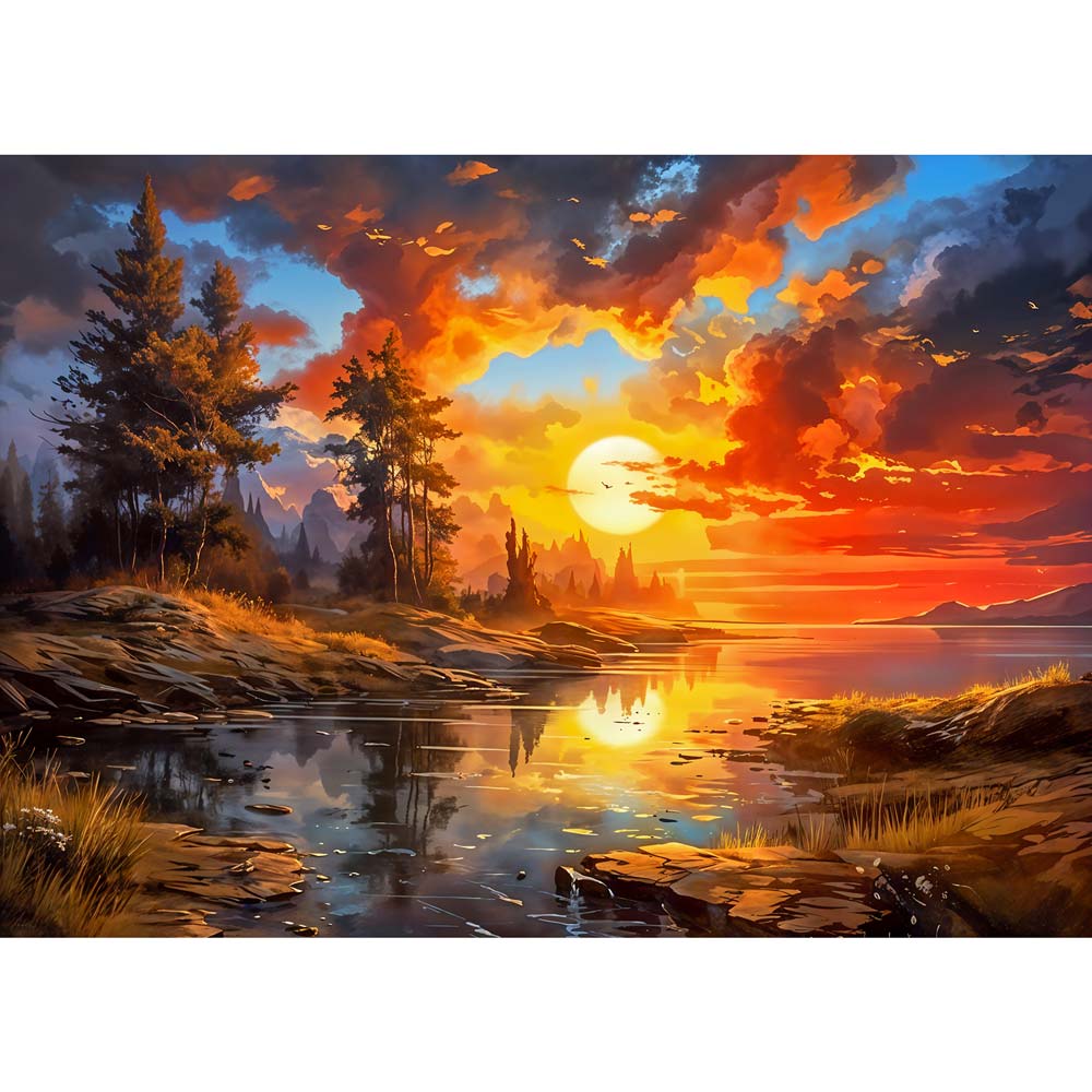 5D Diamant Painting – Sonnenuntergang Unique-Diamond