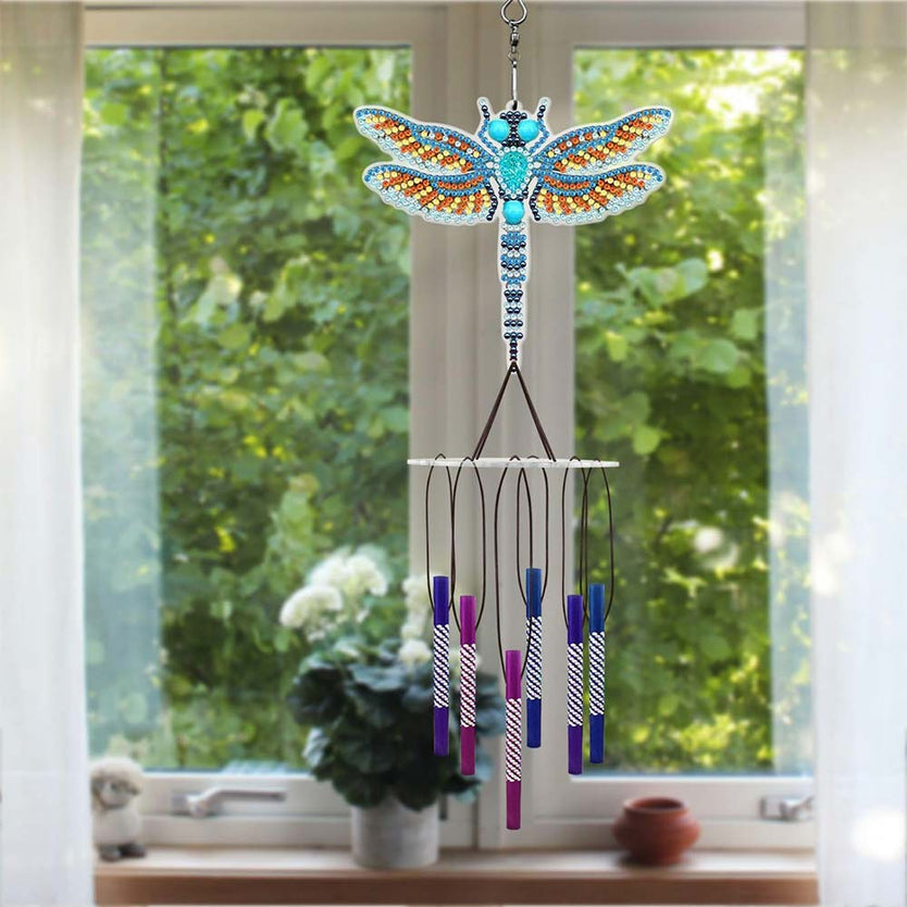 5D Diamond Painting Windspiel Libelle, Unique-Diamond