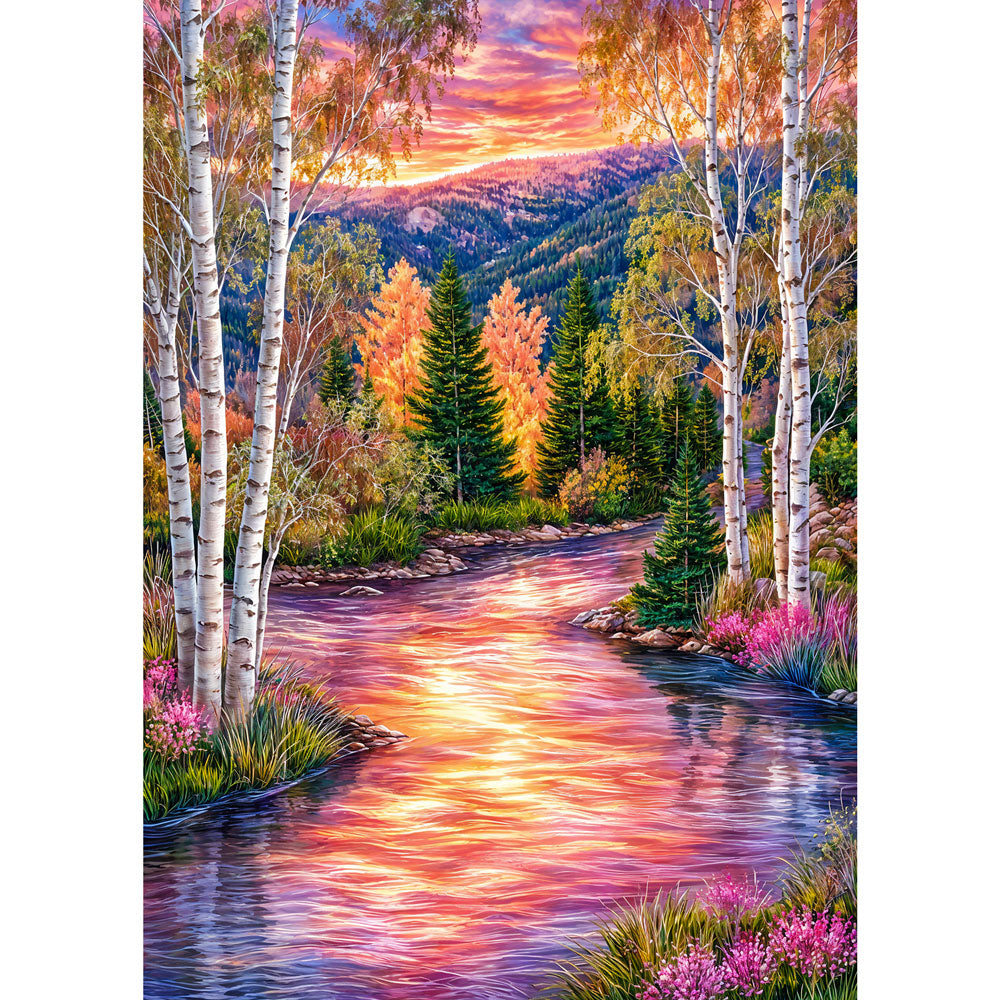 5D Diamond Painting – Alina Sonnenglanz der Birkenaue, Unique-Diamond