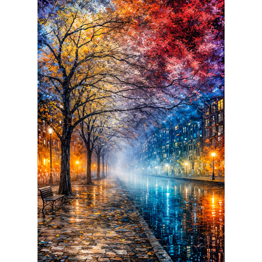 5D Diamond Painting – Autumn Reflections, Unique-Diamond