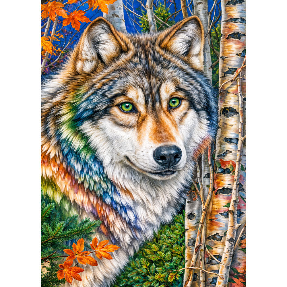 5D Diamond Painting – Autumn Spirit Wolf, Unique-Diamond