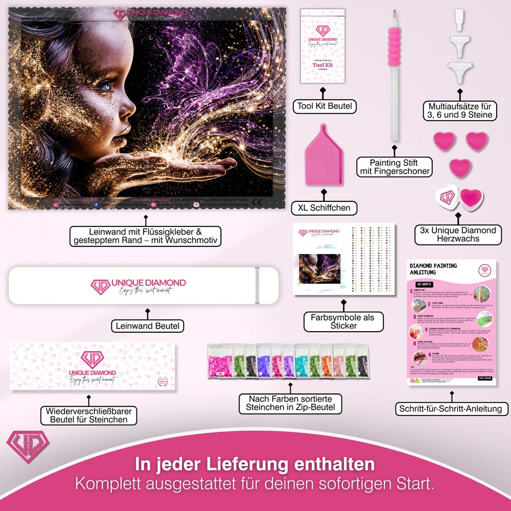 5D Diamond Painting – Berührung des Schmetterlingszaubers