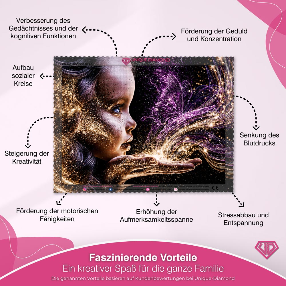 5D Diamond Painting – Berührung des Schmetterlingszaubers