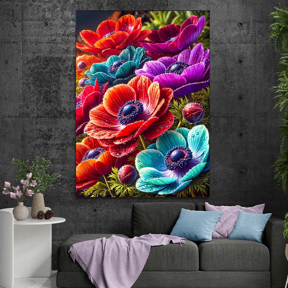 5D Diamond Painting – Blütenfeuerwerk der Farben, unique-diamond
