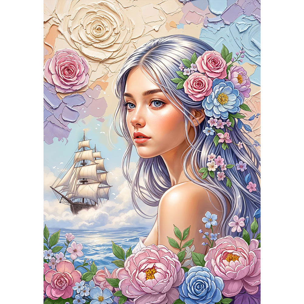 5D Diamond Painting – Blütentraum der See Unique-Diamond