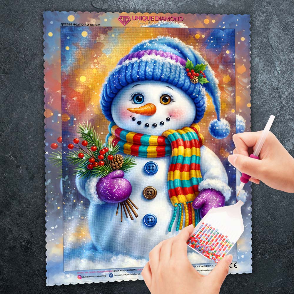 5D Diamond Painting – Bunte Grüße von Frosty Unique-Diamond