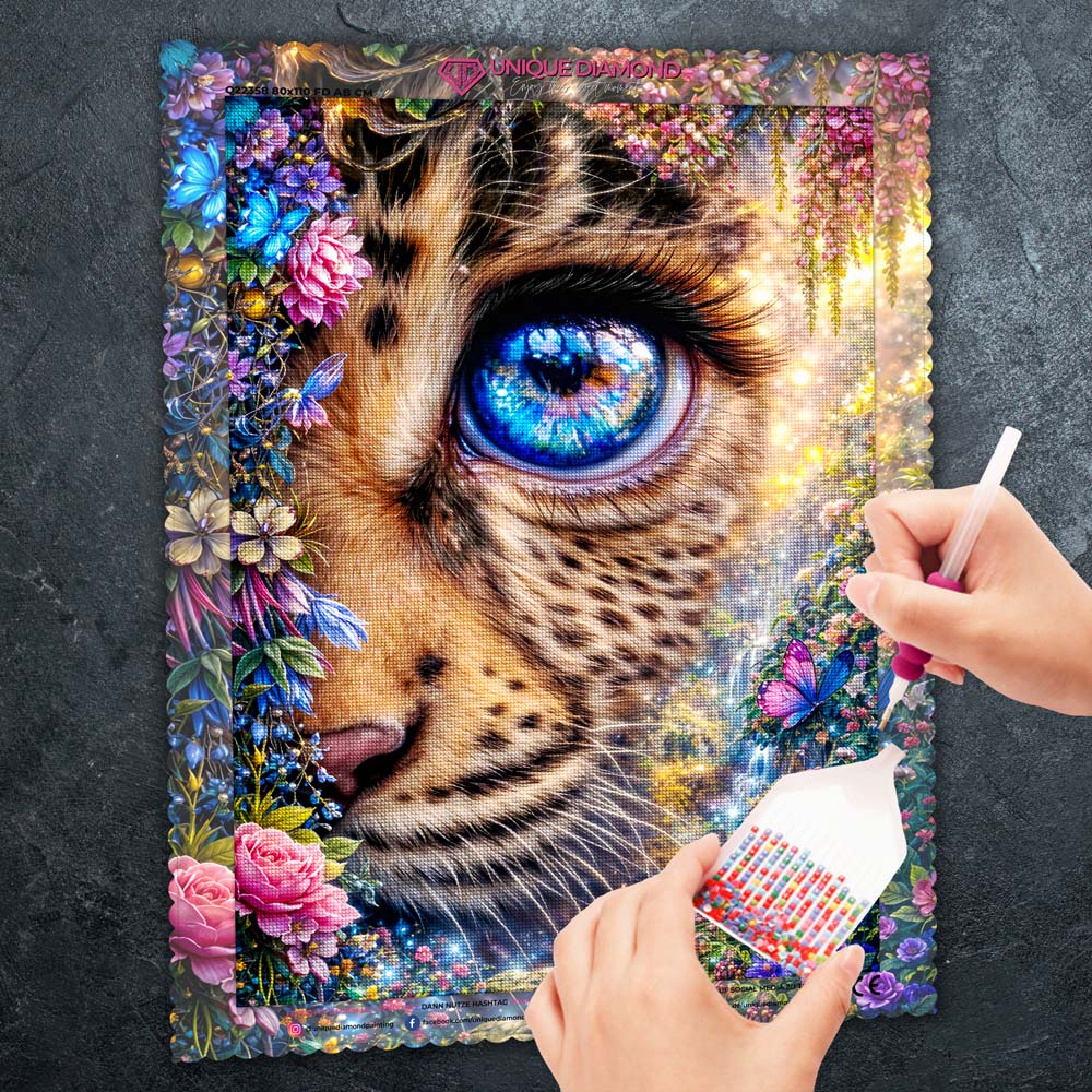 5D Diamond Painting – Celestial Leopard