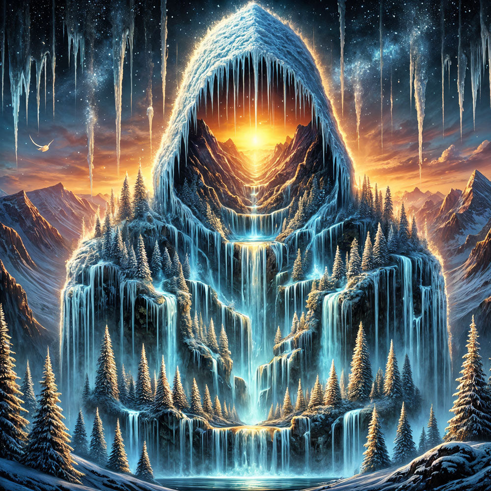 5D Diamond Painting – Das Eisherz der Berge, unique-diamond