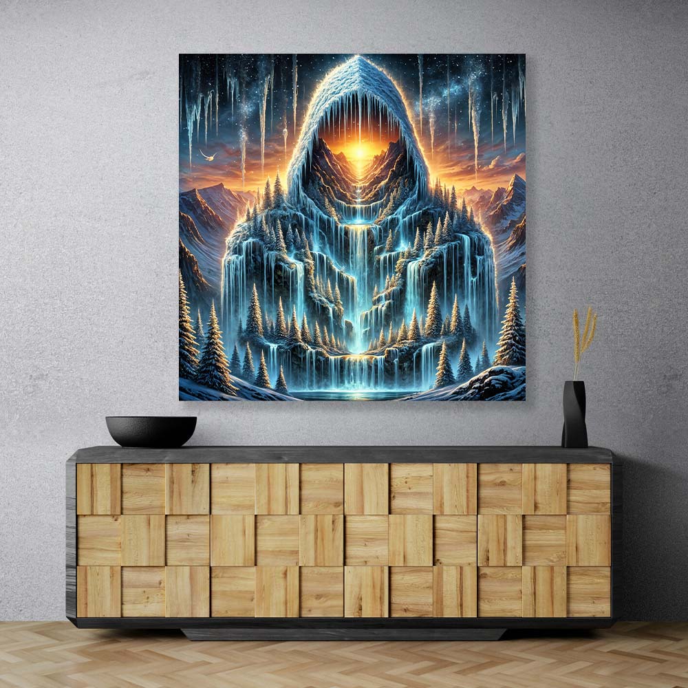 5D Diamond Painting – Das Eisherz der Berge, unique-diamond