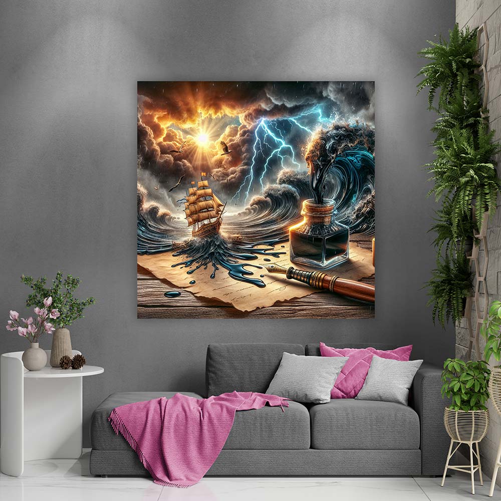 5D Diamond Painting – Der Sturm der Feder Unique-Diamond