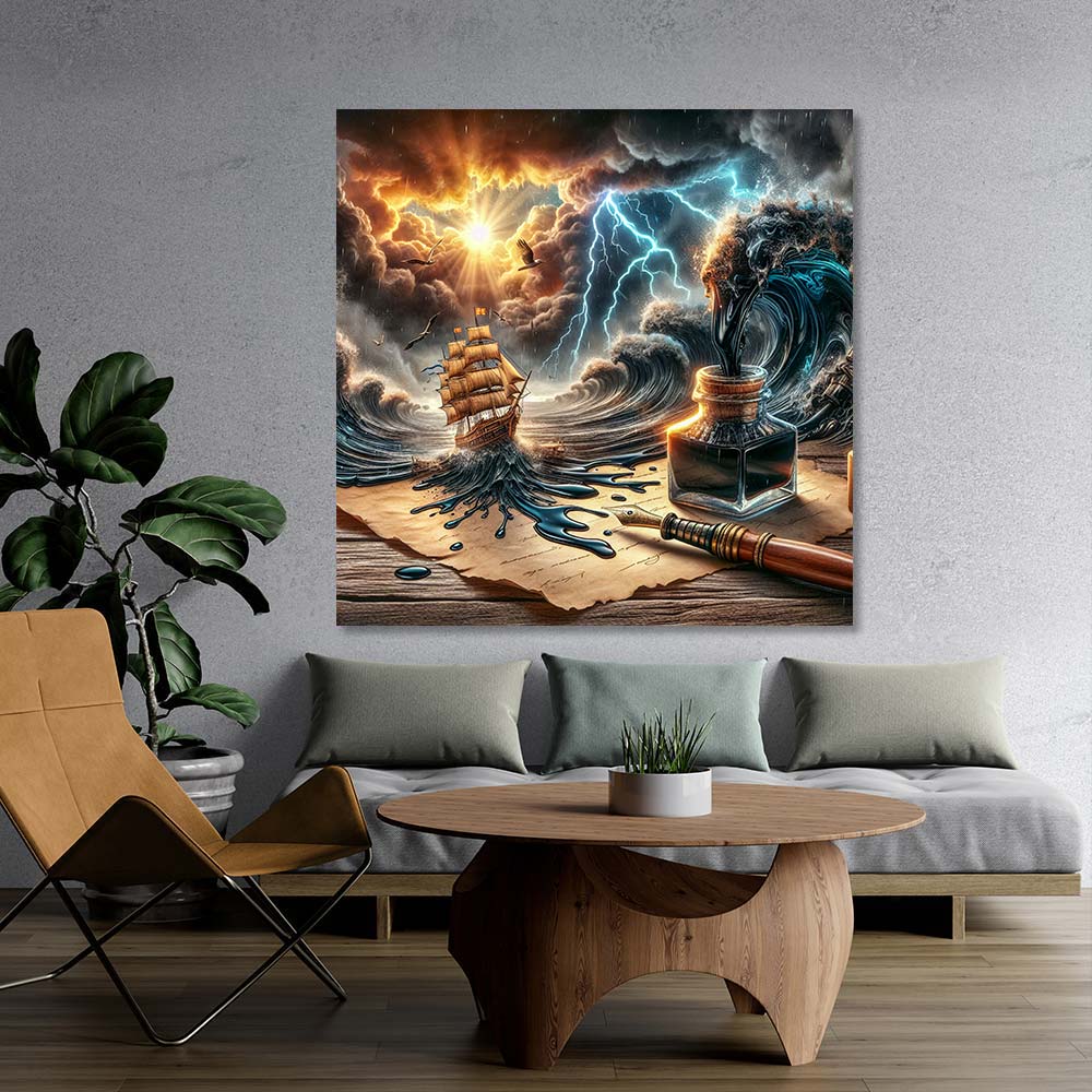 5D Diamond Painting – Der Sturm der Feder Unique-Diamond