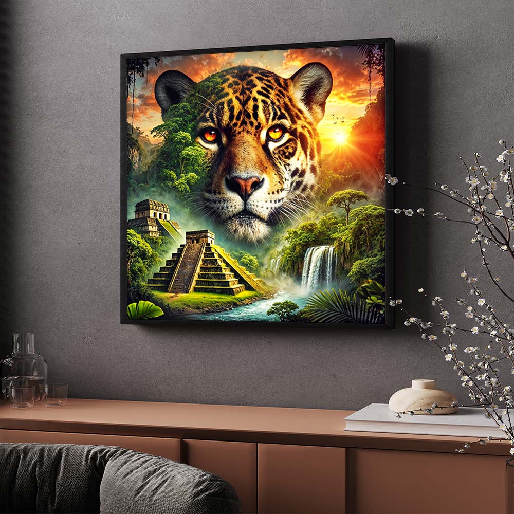 5D Diamond Painting – Der Wächter der Maya-Ruinen, Unique-Diamond