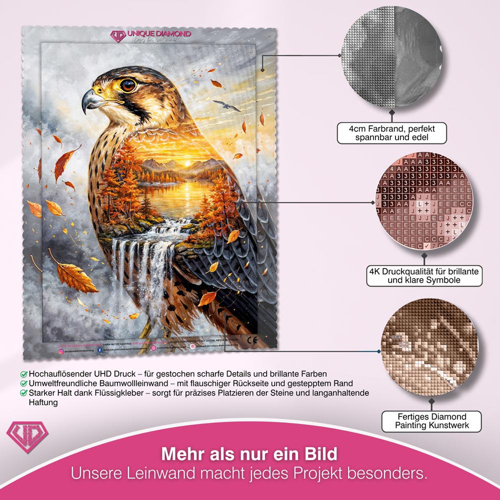 5D Diamond Painting – Mondlichtbaum am stillen Bergsee