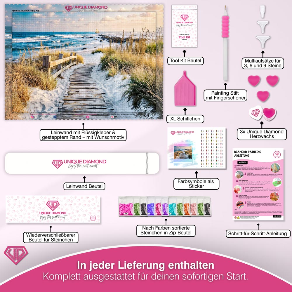 5D Diamond Painting – Der Weg nach Marina Haven Unique-Diamond