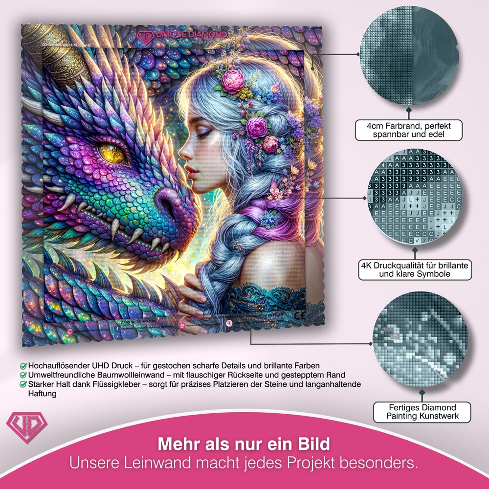 5D Diamond Painting – Drachenbund der Elemente Unique-Diamond
