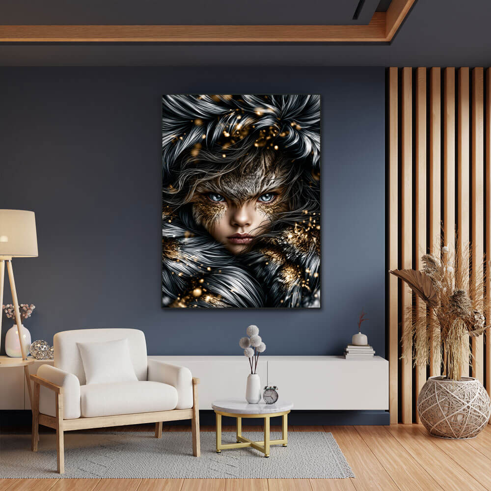 5D Diamond Painting – Eisblick im Silbersturm