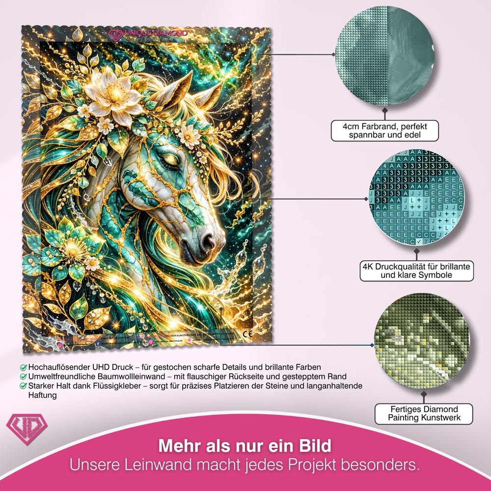 5D Diamond Painting – Emerald Celestial Horse