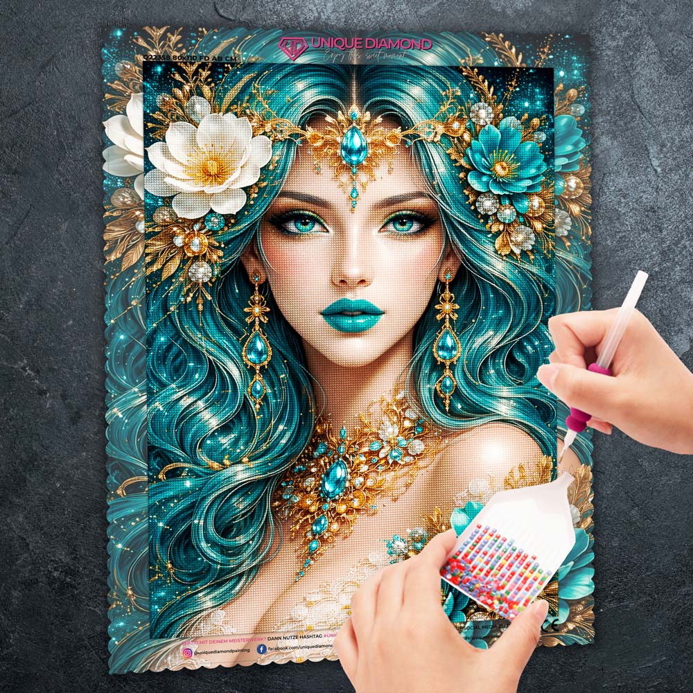 5D Diamond Painting – Emerald Queen Elegance