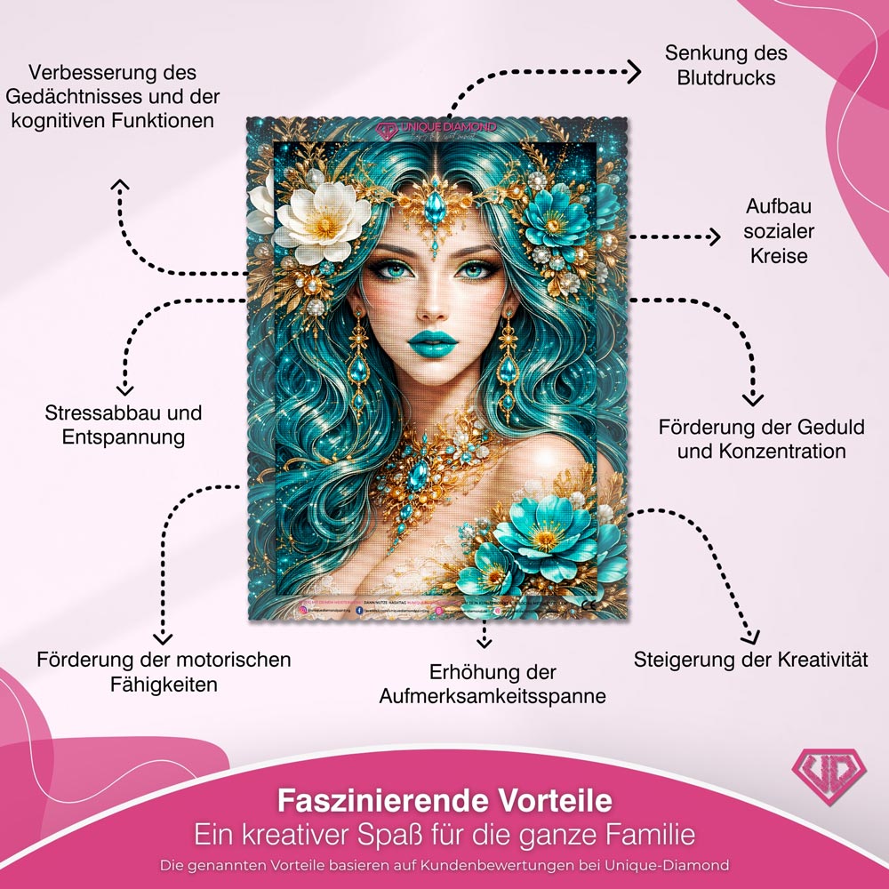 5D Diamond Painting – Emerald Queen Elegance