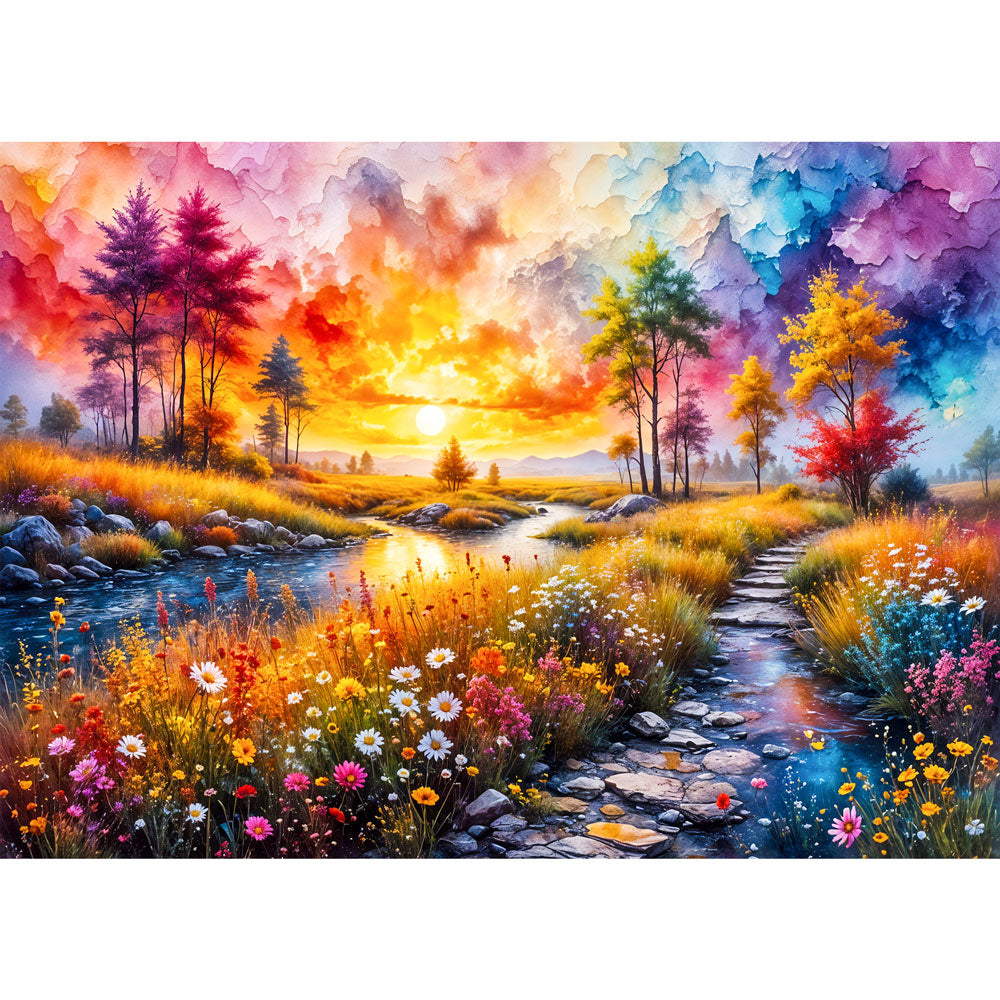 5D Diamond Painting – Farben des Himmels, Unique-Diamond
