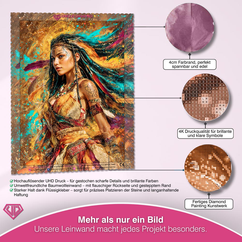 5D Diamond Painting – Feuerseele der Wildnis Unique-Diamond