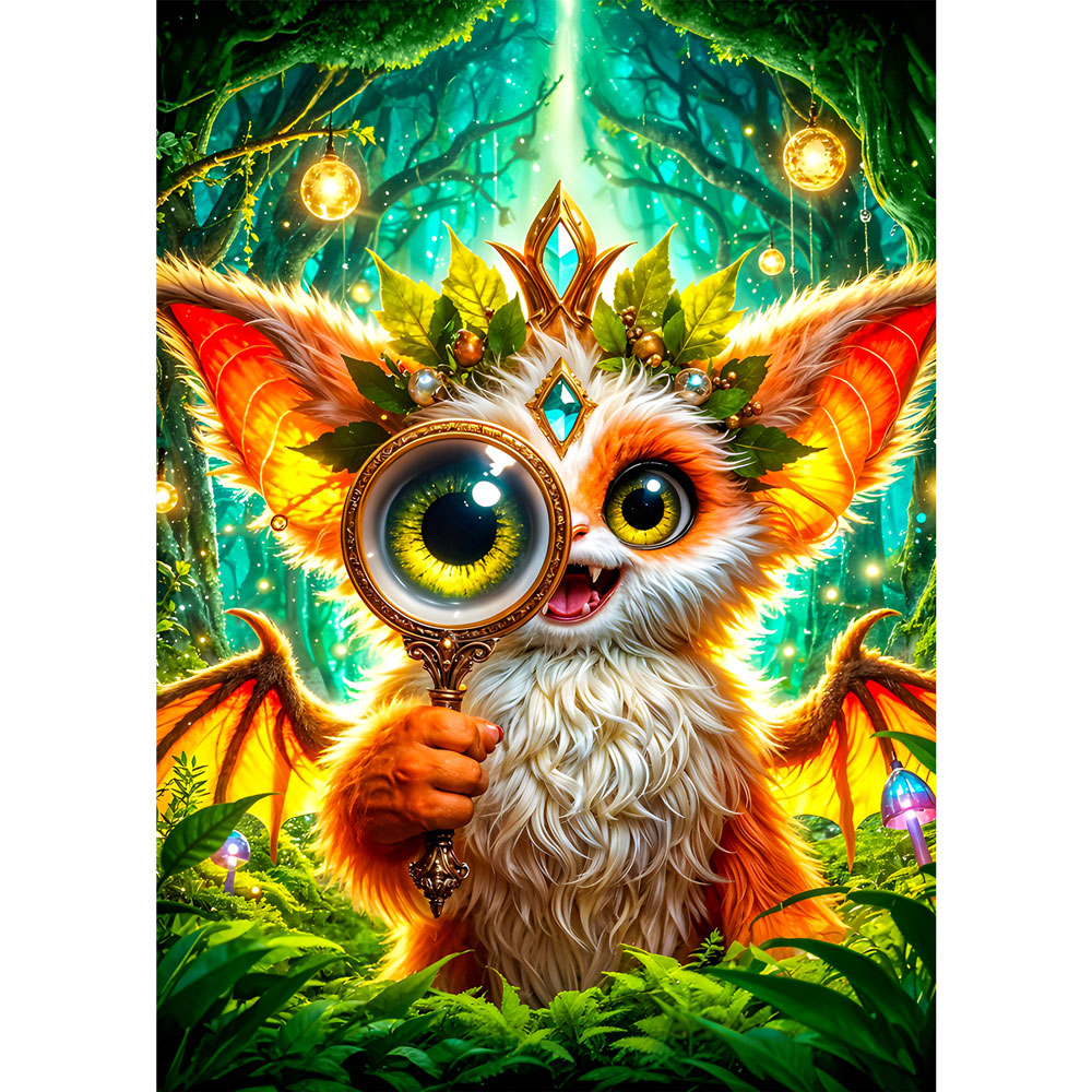 5D Diamond Painting – Finni, Hüterin des Waldblicks, unique-diamond